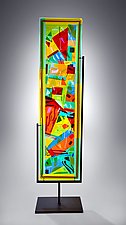 Large Abstract Panel by Helen Rudy (Art Glass Sculpture)