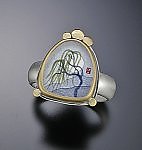 Willow Moon Ring by Ananda Khalsa (Silver & Gold Ring)