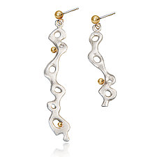 III Recollection Earrings by Aleksandra Vali (Gold & Silver Earrings)