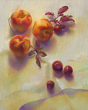 Peaches and Plums by Cathy Locke (Giclee Print)
