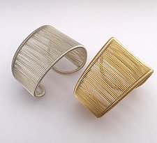 Asymmetrical Plain Cuff by Tana Acton (Gold & Silver Bracelet)