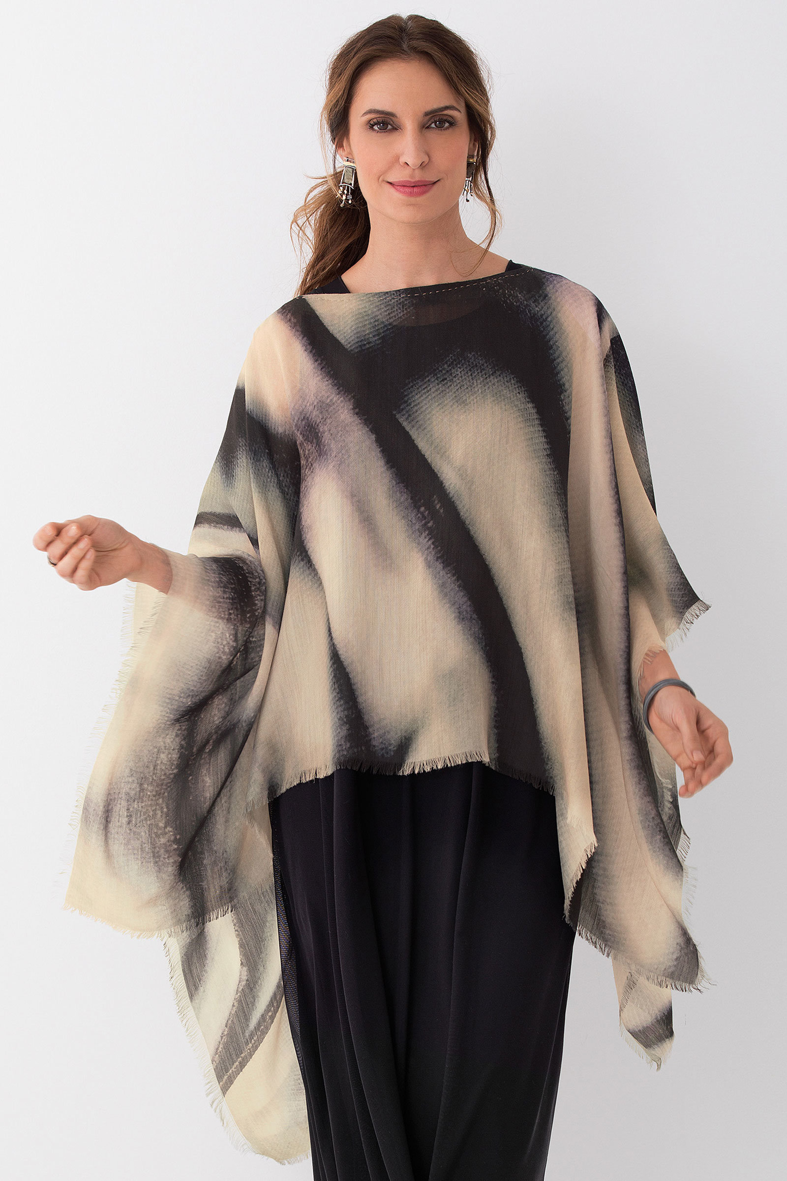 Unfolding Project Poncho by Mary Jaeger (Silk and Wool Poncho) | Artful ...