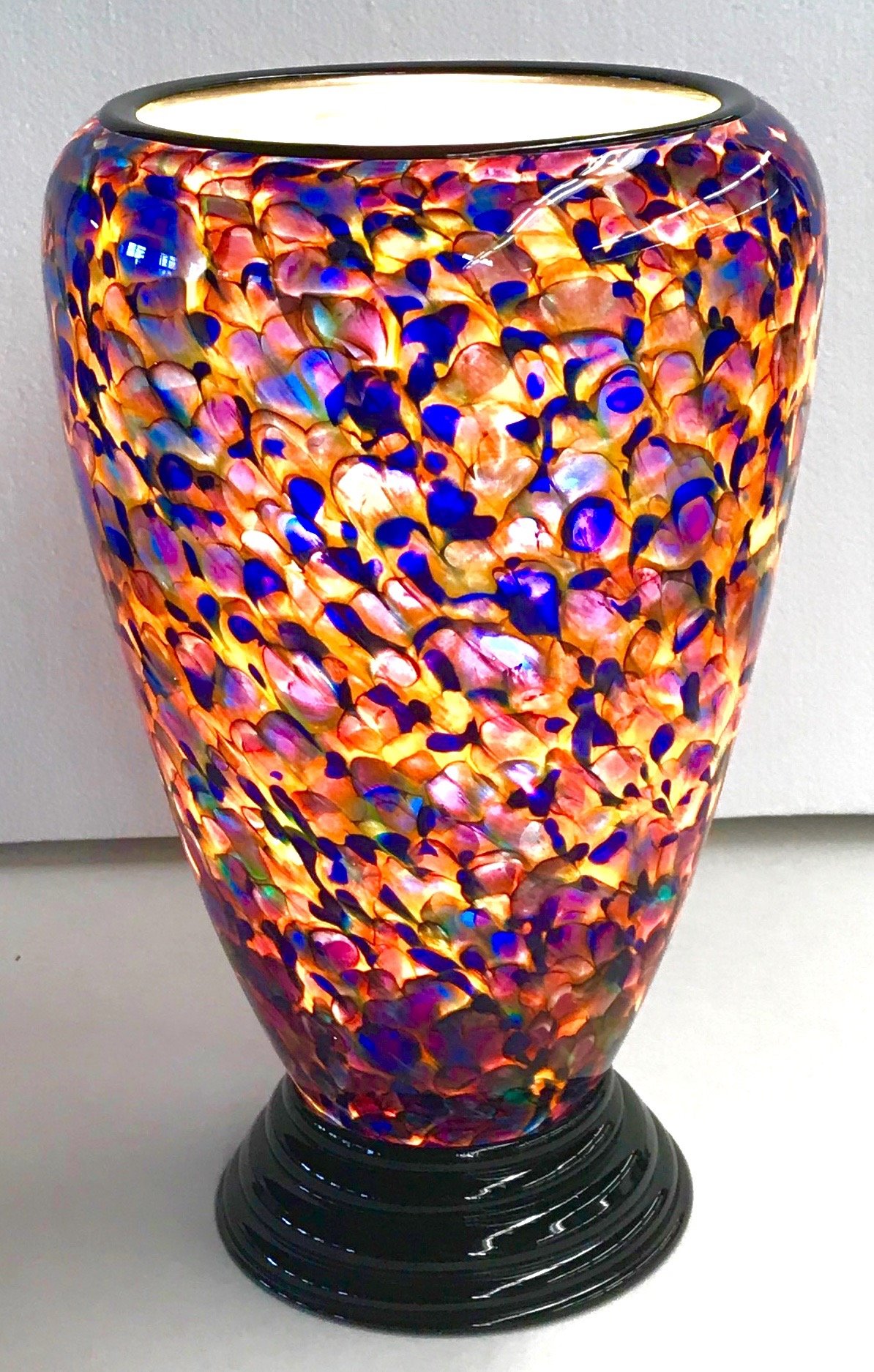 Blown Glass Lamp II by Curt Brock (Art Glass Table Lamp) | Artful Home