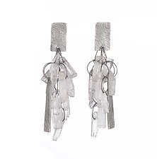 Carved Delicate Tangle Earrings by Heather Guidero (Silver & Stone Earrings)