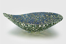Nido 22 Forest Floor and Lapis Lazuli Bowl by Joseph Enszo (Art Glass Bowl)