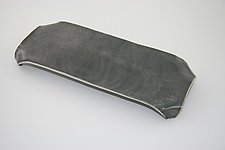 Hammered Stainless Steel Platter by Nicole and Harry Hansen (Metal Serving Ware)