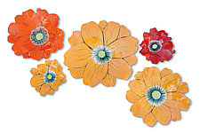 California Poppies by Amy Meya (Ceramic Wall Sculpture)