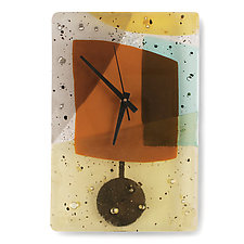 Morocco Pendulum Clock by Nina Cambron (Art Glass Clock)