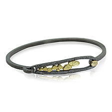 Elongated Pond Bracelet by Rona Fisher (Gold & Silver Bracelet)