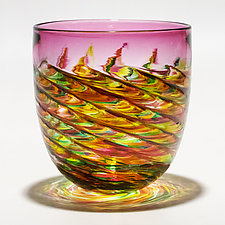 Optic Rib Pail by Michael Trimpol and Monique LaJeunesse (Art Glass Vase)