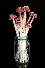 Dozen Longstems in Red by Sage Churchill-Foster (Art Glass Sculpture)