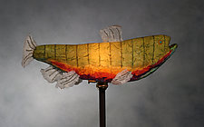 Rainbow Trout Lamp by Lara Fisher (Mixed-Media Lamp)