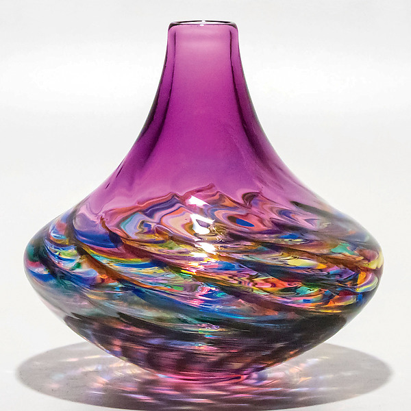 Optic Rib Morocco Vase By Michael Trimpol And Monique Lajeunesse Art Glass Vase Artful Home