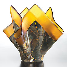 Wood Opal Vessel by Varda Avnisan (Art Glass Vessel)