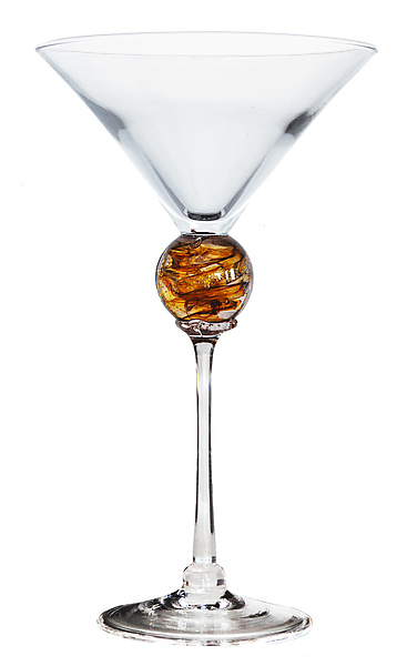 Planet Martini Glass Romeo Glass (Art Glass Drinkware) | Artful