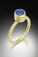 Blue Sapphire 18K Stacking Ring by Lori Kaplan (Gold & Stone Ring)
