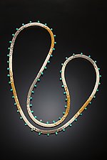 Myths and Legends Turquoise and Beaded Necklace by Julie Long Gallegos (Beaded Necklace)
