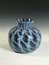 Aqua Tide by John Gibbons (Art Glass Vase)
