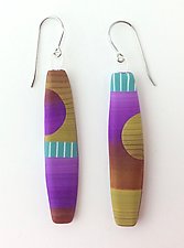 Bold Drop Earrings by Bonnie Bishoff and J.M. Syron (Steel & Polymer Earrings)