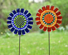 Candy Flower Garden Stake by Terry Gomien (Art Glass Sculpture)
