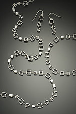 Modern Set by Jennifer Chin (Silver Earrings, Necklace & Bracelet)