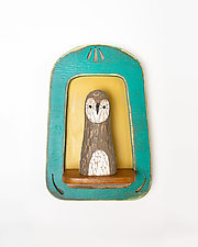 Barn Owl Mini by Amy Arnold and Kelsey Sauber Olds (Wood Wall Sculpture)
