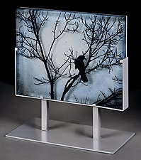 Blackbird by Paul Messink (Art Glass Sculpture)