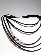 Sassy Necklace III by Dagmara Costello (Rubber & Pearl Necklace)