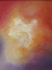 Energy Series: Rose Gold/Indigo by Linda Jacobson (Acrylic Painting)