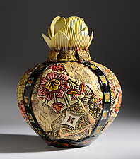 Artichoke Vase by Gail Markiewicz (Ceramic Vase)