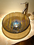 Bronze Vessel Sink by Mark Ditzler (Art Glass Sink)
