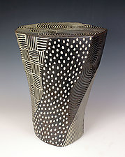 Faceted Table by Larry Halvorsen (Ceramic Side Table)