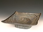 Square Pedestal Tray by Larry Halvorsen (Ceramic Tray)