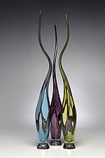 Swans Set VII by Victor Chiarizia (Art Glass Sculpture)