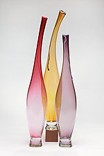 La Brezza - Summer Breeze in Transparent Colors by Victor Chiarizia (Art Glass Sculpture)