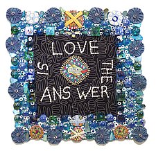 Love is the Answer by Therese May (Fiber Wall Hanging)