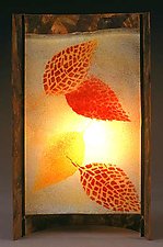 Mosaic Leaves by Joan Bazaz (Art Glass Table Lamp)