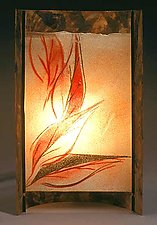 Red Cascade by Joan Bazaz (Art Glass Table Lamp)