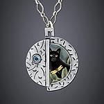 Black Cat Necklace by Dawn Estrin (Silver Necklace)