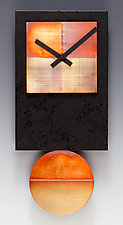 Black Tie Pendulum Clock with Copper by Leonie Lacouette (Metal & Wood Clock)