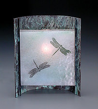Blue Dragonfly Lamp by Joan Bazaz (Art Glass Lamp)