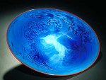 Blue New Mexico Platter by Josh Simpson (Art Glass Platter)