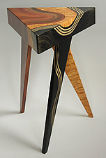 Vienna Triangle Table by Ingela Noren and Daniel  Grant (Wood Side Table)