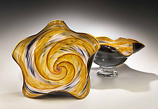 Wavy Bowl by Mark Rosenbaum (Art Glass Bowl)