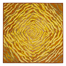 Bright Yellow Spiral, Corolla Series by Tim Harding (Fiber Wall Hanging)