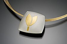 Tulip Pillow with 3 Strands Necklace by Tom McGurrin (Silver & Gold Necklace)