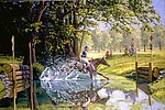 The Water Jump by Werner Rentsch (Oil Painting)