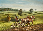 Mountain Plowing by Werner Rentsch (Oil Painting)