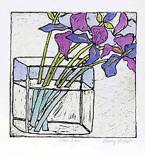 Some Iris by Penny Feder (Etching)
