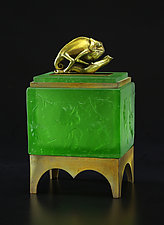 Chameleon Box by Georgia Pozycinski and Joseph Pozycinski (Art Glass & Bronze Sculpture)